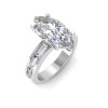 6 Ct Marquise Lab Diamond Channel Set Engagement Ring