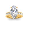 3 Ct Marquise Lab Diamond Channel Set Engagement Ring