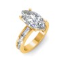 3 Ct Marquise Lab Diamond Channel Set Engagement Ring