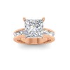 6 Ct Princess Lab Diamond Channel Set Engagement Ring