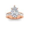 2 Ct Pear Lab Diamond Channel Set Engagement Ring