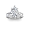 3 Ct Pear Moissanite Channel Set Engagement Ring