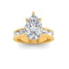 2.5 Ct Pear Moissanite Channel Set Engagement Ring