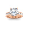 5 Ct Round Lab Diamond Channel Set Engagement Ring