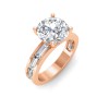 5 Ct Round Lab Diamond Channel Set Engagement Ring