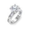 2.5 Ct Round Colorless Lab Diamond Channel Set Engagement Ring