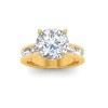 4 Ct Round Lab Diamond Channel Set Engagement Ring