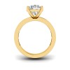 4 Ct Round Lab Diamond Channel Set Engagement Ring