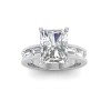 2.5 Ct Radiant Colorless Lab Diamond Channel Set Engagement Ring