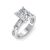 2.5 Ct Radiant Colorless Lab Diamond Channel Set Engagement Ring