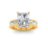 4 Ct Radiant Lab Diamond Channel Set Engagement Ring
