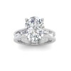 6 Ct Oval Moissanite Channel Set Engagement Ring