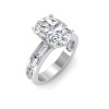 6 Ct Oval Moissanite Channel Set Engagement Ring