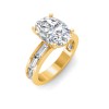 5 Ct Oval Lab Diamond Channel Set Engagement Ring