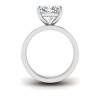 3 Ct Cushion Lab Diamond Solitaire Engagement Ring with Wide Band