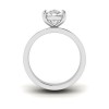 2.5 Ct Elongated Cushion Lab Diamond Solitaire Engagement Ring with Wide Bands