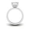 2.5 Ct Emerald Colorless Lab Diamond Solitaire Engagement Ring with Wide Bands