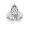 2.5 Ct Marquise Colorless Lab Diamond Solitaire Engagement Ring with Wide Bands