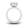 2.5 Ct Marquise Colorless Lab Diamond Solitaire Engagement Ring with Wide Bands