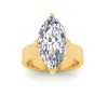 4 Ct Marquise Lab Diamond Solitaire Engagement Ring with Wide Band