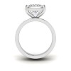 5 Ct Princess Colorless Lab Diamond Solitaire Engagement Ring with Wide Band