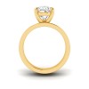 4 Ct Pear Lab Diamond Solitaire Engagement Ring with Wide Band