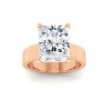 2 Ct Radiant Lab Diamond Solitaire Engagement Ring with Wide Bands