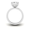 2.5 Ct Radiant Moissanite Solitaire Engagement Ring with Wide Bands