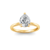 2 Ct Pear Lab Diamond Secret Halo Engagement Ring
