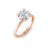 1 Ct Round Moissanite Secret Halo Engagement Ring