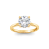 2 Ct Round Colorless Lab Diamond Secret Halo Engagement Ring