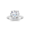4 Ct Round Moissanite Secret Halo Engagement Ring