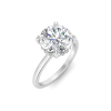 4 Ct Round Moissanite Secret Halo Engagement Ring