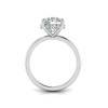 4 Ct Round Moissanite Secret Halo Engagement Ring