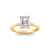 1 Ct Radiant Lab Diamond Secret Halo Engagement Ring