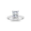 3 Ct Radiant Lab Diamond Secret Halo Engagement Ring