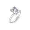 3 Ct Radiant Lab Diamond Secret Halo Engagement Ring