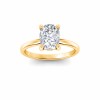 2 Ct Rectangular Cushion Lab Diamond Secret Halo Engagement Ring