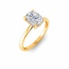 2 Ct Rectangular Cushion Lab Diamond Secret Halo Engagement Ring