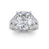 5 Ct Elongated Cushion Lab Diamond Split Shank Statement Engagement Ring
