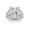 5 Ct Radiant Moissanite Split Shank Statement Engagement Ring