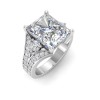 5 Ct Radiant Moissanite Split Shank Statement Engagement Ring