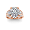 5 Ct Oval Lab Diamond Split Shank Statement Engagement Ring