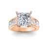 6 Ct Princess Moissanite Wide Channel Engagement Ring