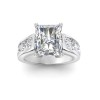 6 Ct Radiant Moissanite Wide Channel Engagement Ring