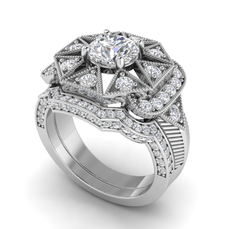 Silver Vintage Engagement Rings