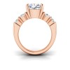 3.5 Ct Cushion Lab Diamond Engagement Ring with Wide Band