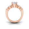 3.5 Ct Pear Lab Diamond Engagement Ring with Wide Band