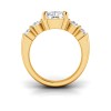3 Ct Radiant Lab Diamond Engagement Ring with Wide Band