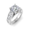 4 Ct Cushion Lab Diamond Wide Channel Engagement Ring